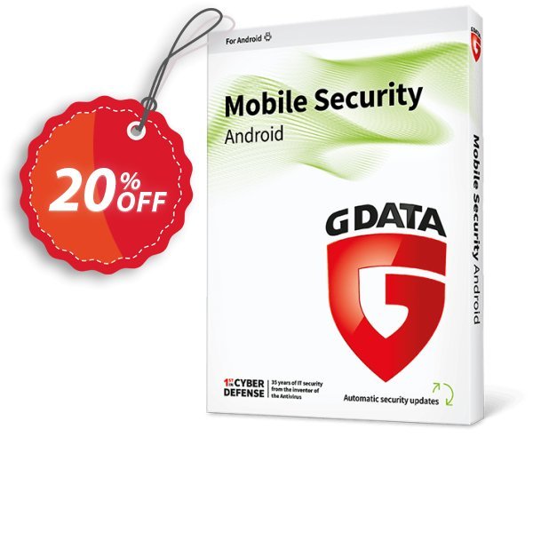 GDATA Mobile Security Android Coupon, discount 20% OFF GDATA Mobile Security Android, verified. Promotion: Excellent discount code of GDATA Mobile Security Android, tested & approved