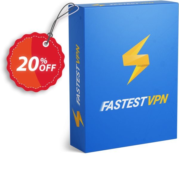 FastestVPN Monthly Coupon, discount 20% OFF FastestVPN 1 month, verified. Promotion: Super offer code of FastestVPN 1 month, tested & approved