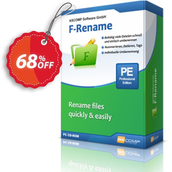 ASCOMP F-Rename Coupon, discount 66% OFF ASCOMP F-Rename, verified. Promotion: Amazing discount code of ASCOMP F-Rename, tested & approved