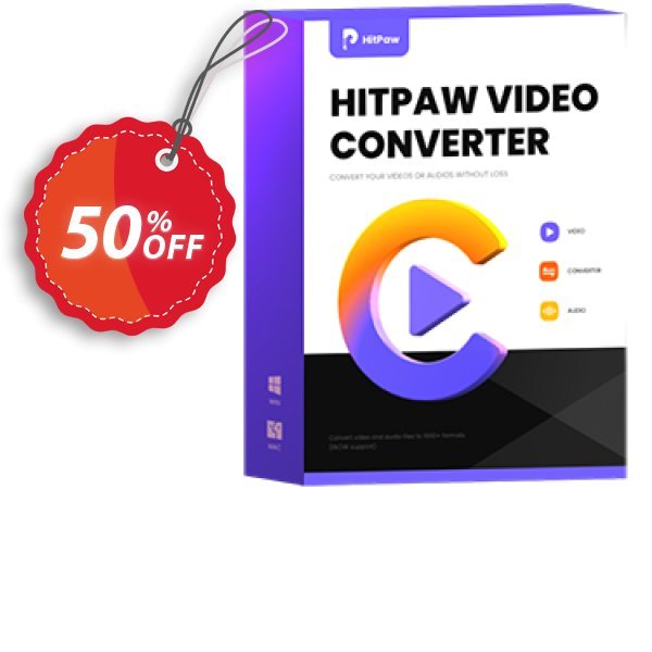 HitPaw Video Converter for MAC, Yearly  Coupon, discount 50% OFF HitPaw Video Converter for MAC (1 year), verified. Promotion: Impressive deals code of HitPaw Video Converter for MAC (1 year), tested & approved