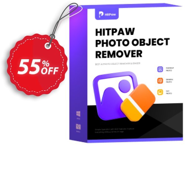 HitPaw Photo Object Remover MAC Lifetime Coupon, discount 55% OFF HitPaw Photo Object Remover Mac Lifetime, verified. Promotion: Impressive deals code of HitPaw Photo Object Remover Mac Lifetime, tested & approved