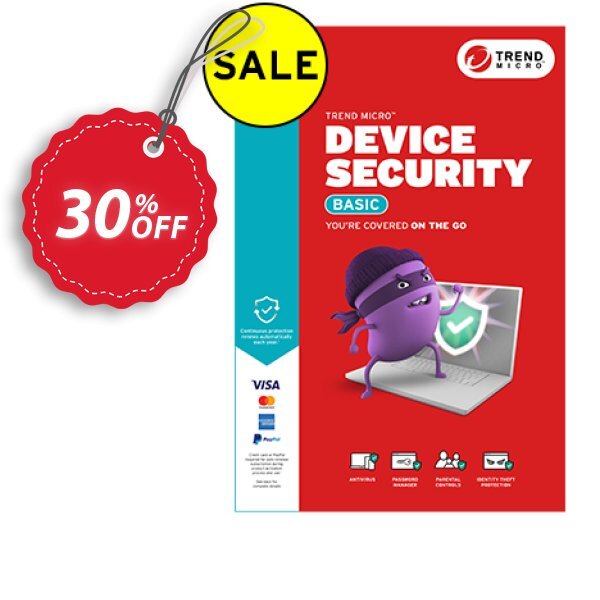 Trend Micro Device Security Basic Coupon, discount 30% OFF Trend Micro Device Security Basic, verified. Promotion: Wondrous sales code of Trend Micro Device Security Basic, tested & approved