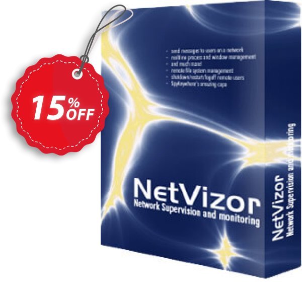 Spytech NetVizor, 50/100/250 Computers  Coupon, discount 15% OFF Spytech NetVizor (50/100/250 Computers) Oct 2024. Promotion: Super discounts code of Spytech NetVizor (50/100/250 Computers), tested in October 2024