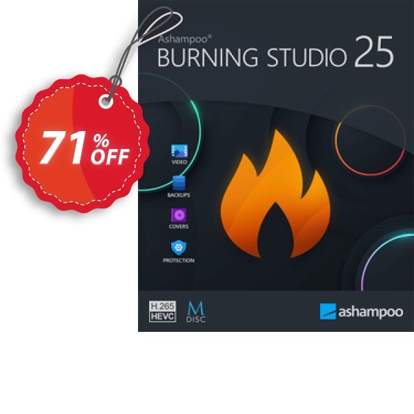 Ashampoo Burning Studio 25 Coupon, discount 70% OFF Ashampoo Burning Studio 25, verified. Promotion: Wonderful discounts code of Ashampoo Burning Studio 25, tested & approved