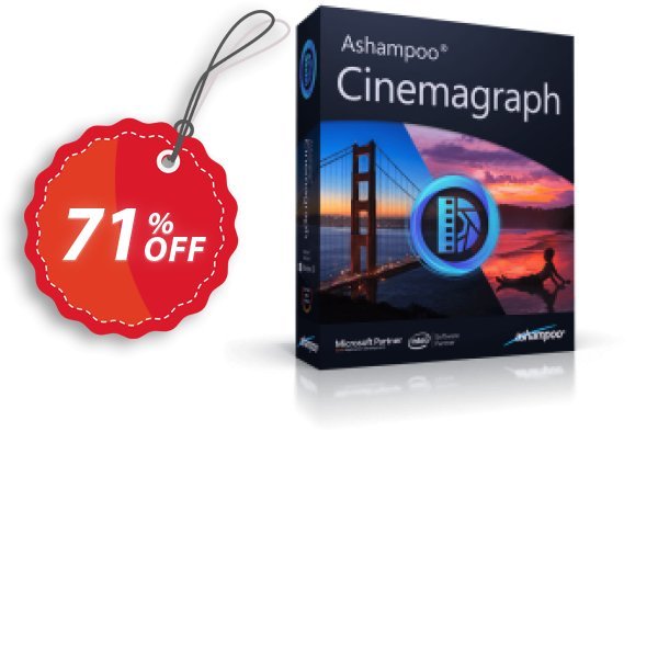 Ashampoo Cinemagraph Coupon, discount 70% OFF Ashampoo Cinemagraph, verified. Promotion: Wonderful discounts code of Ashampoo Cinemagraph, tested & approved