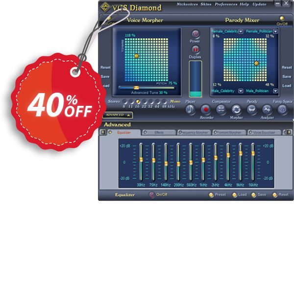 AV Voice Changer Software Diamond 7.0 Coupon, discount 50% OFF AV Voice Changer Software Diamond 7.0, verified. Promotion: Excellent offer code of AV Voice Changer Software Diamond 7.0, tested & approved