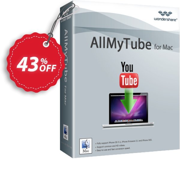 Wondershare AllMyTube for MAC Coupon, discount 30% OFF Wondershare AllMyTube for Mac, verified. Promotion: Wondrous discounts code of Wondershare AllMyTube for Mac, tested & approved