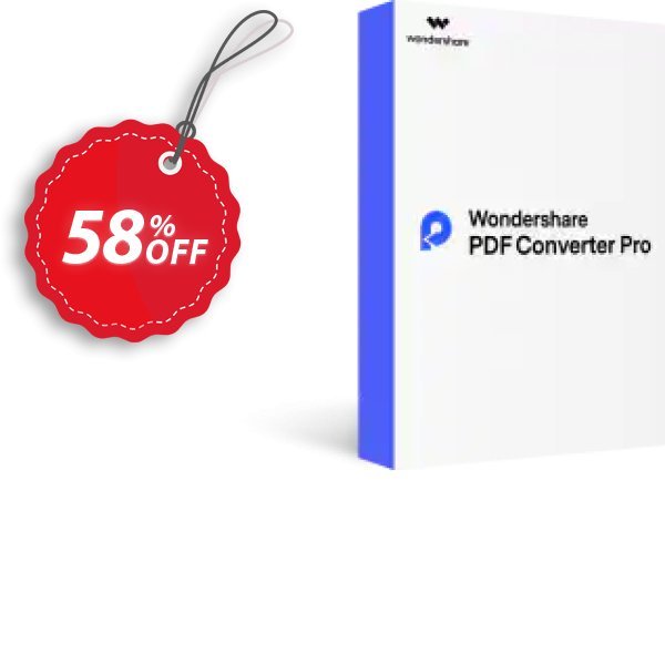 Wondershare PDF Converter Pro for WINDOWS Coupon, discount Back to School-30% OFF PDF editing tool. Promotion: Wondershare PDFelement Pre-Christmas Sale