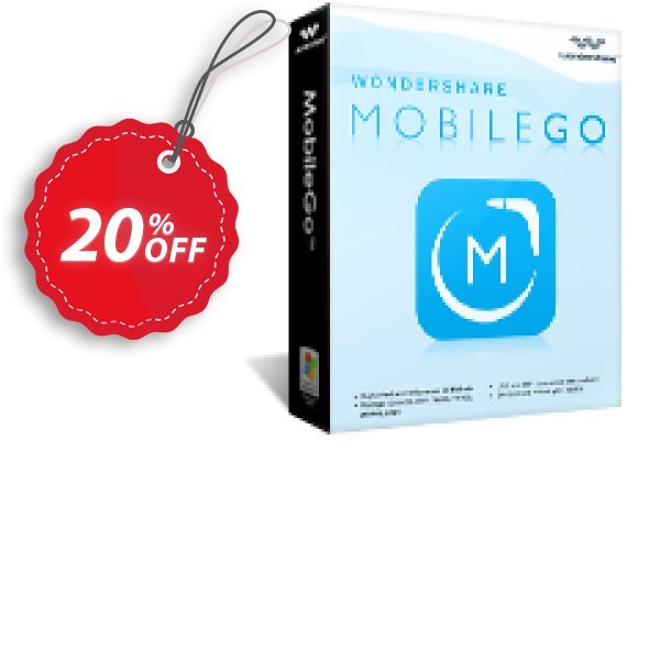 Wondershare MobileGo, MAC version  Coupon, discount Dr.fone 20% off. Promotion: 