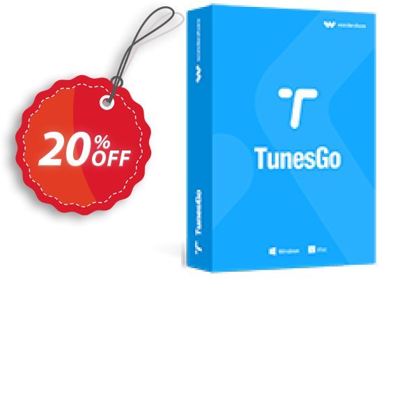 Wondershare TunesGo Coupon, discount Back to School 2024. Promotion: 30% Main coupon for all TunesGo. Tunesgo for Windows, iOS