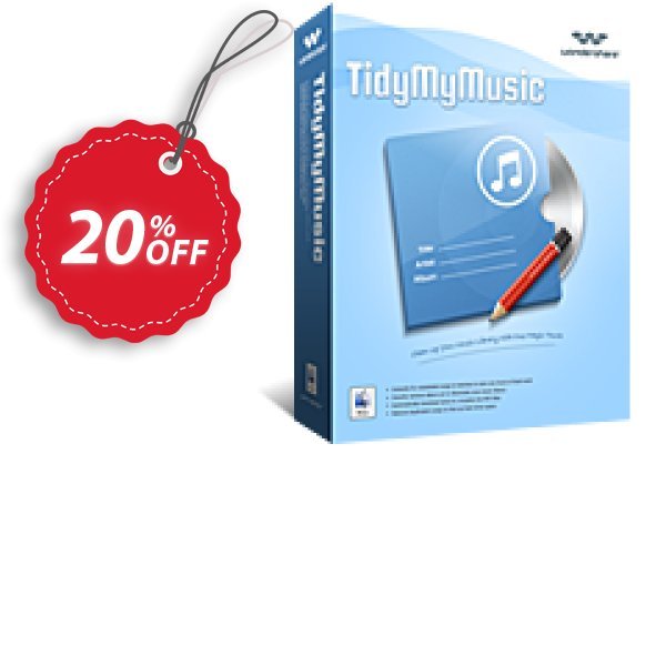 Wondershare TidyMyMusic for MAC Coupon, discount Back to School 2024. Promotion: 