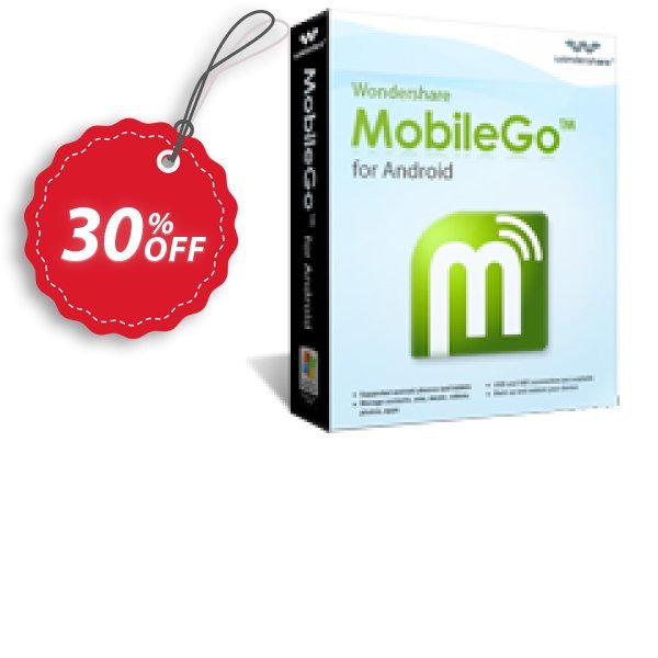 Wondershare MobileGo for Android Coupon, discount Wondershare MobileGo for Android (Windows) special promo code 2024. Promotion: best deals code of Wondershare MobileGo for Android (Windows) 2024