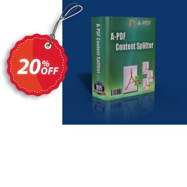 A-PDF Content Splitter Coupon, discount A-PDF Coupon (9891). Promotion: 20% IVS and A-PDF