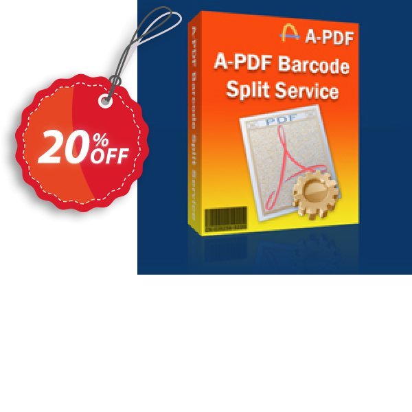 A-PDF Barcode Split Service Coupon, discount A-PDF Coupon (9891). Promotion: 20% IVS and A-PDF