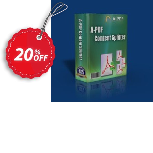 A-PDF Split for MAC Coupon, discount A-PDF Coupon (9891). Promotion: 20% IVS and A-PDF