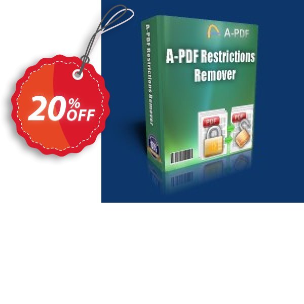 A-PDF Restrictions Remover command line Coupon, discount A-PDF Coupon (9891). Promotion: OFF for command line edition