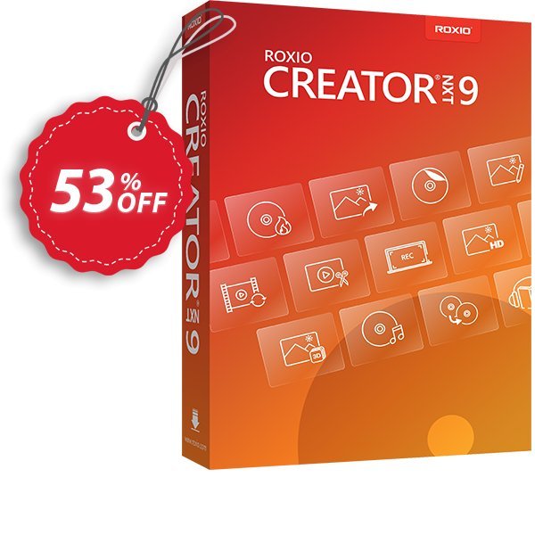 Roxio Creator NXT 9 Upgrade Coupon, discount 53% OFF Roxio Creator NXT 8 Upgrade, verified. Promotion: Excellent discounts code of Roxio Creator NXT 8 Upgrade, tested & approved