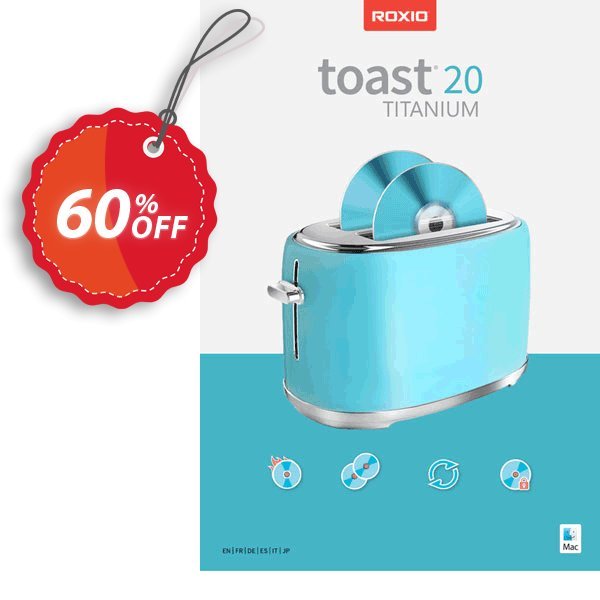 Roxio Toast 20 Titanium Upgrade Coupon, discount 53% OFF Roxio Toast 19 Titanium Upgrade, verified. Promotion: Excellent discounts code of Roxio Toast 19 Titanium Upgrade, tested & approved