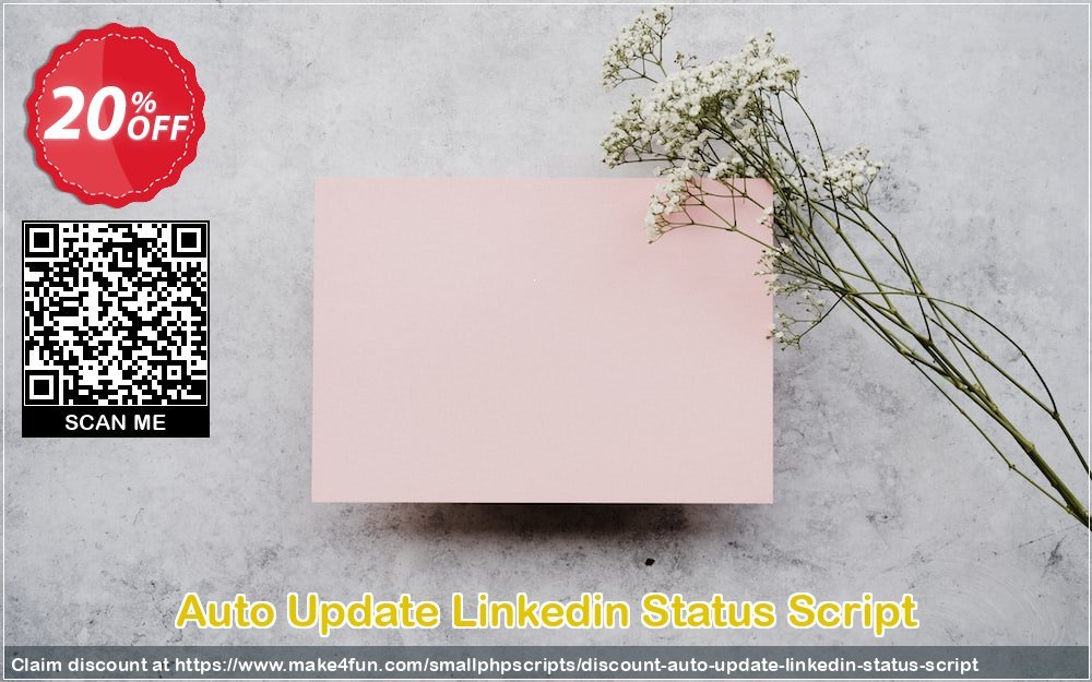 Auto update linkedin status script coupon codes for Mom's Day with 25% OFF, May 2024 - Make4fun