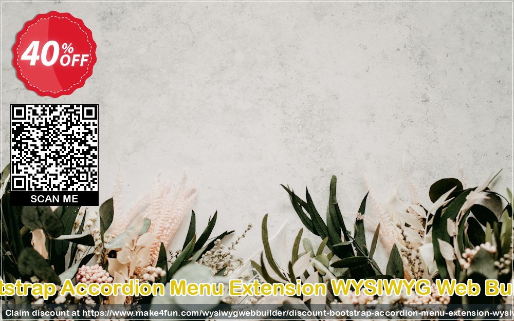 Bootstrap Accordion Menu Extension Wysiwyg Web Builder coupon codes for Mom's Special Day with 35% OFF, May 2025 - Make4fun