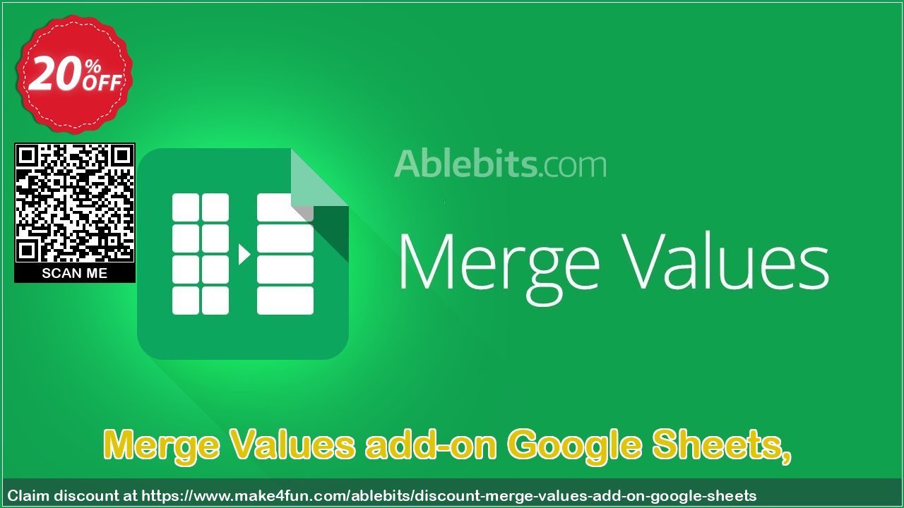 Merge values add on google sheets coupon codes for Mom's Special Day with 25% OFF, May 2024 - Make4fun