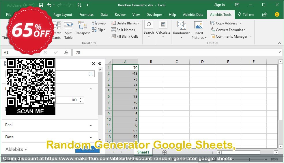 Random generator google sheets coupon codes for Mom's Special Day with 70% OFF, May 2024 - Make4fun