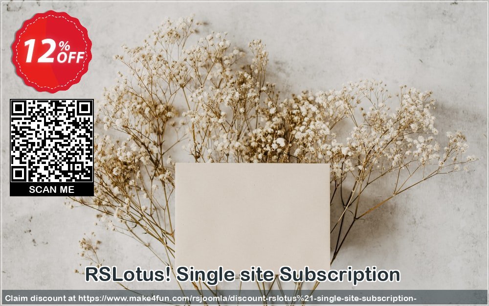 Rslotus! single site subscription  coupon codes for Mom's Day with 15% OFF, May 2024 - Make4fun