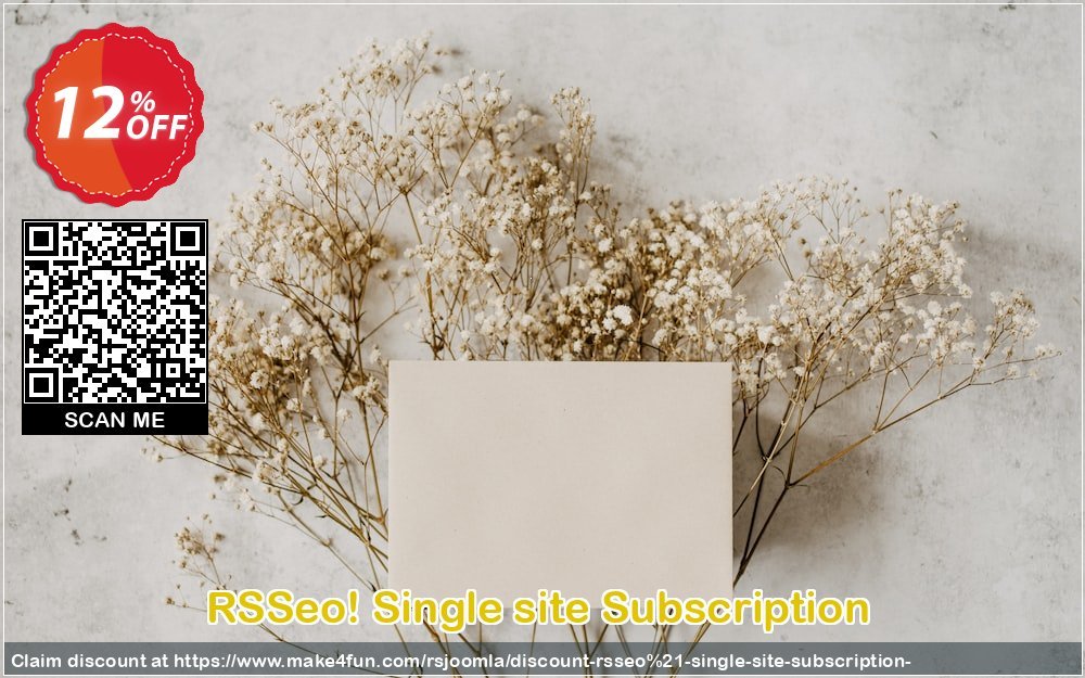 Rsseo! single site subscription  coupon codes for #mothersday with 15% OFF, May 2024 - Make4fun