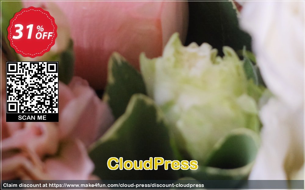 Cloud Press Coupon discount, offer to 2024 Mom's Day