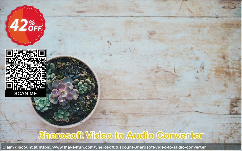 3herosoft Video To Audio Converter coupon codes for Mom's Day with 45% OFF, May 2025 - Make4fun