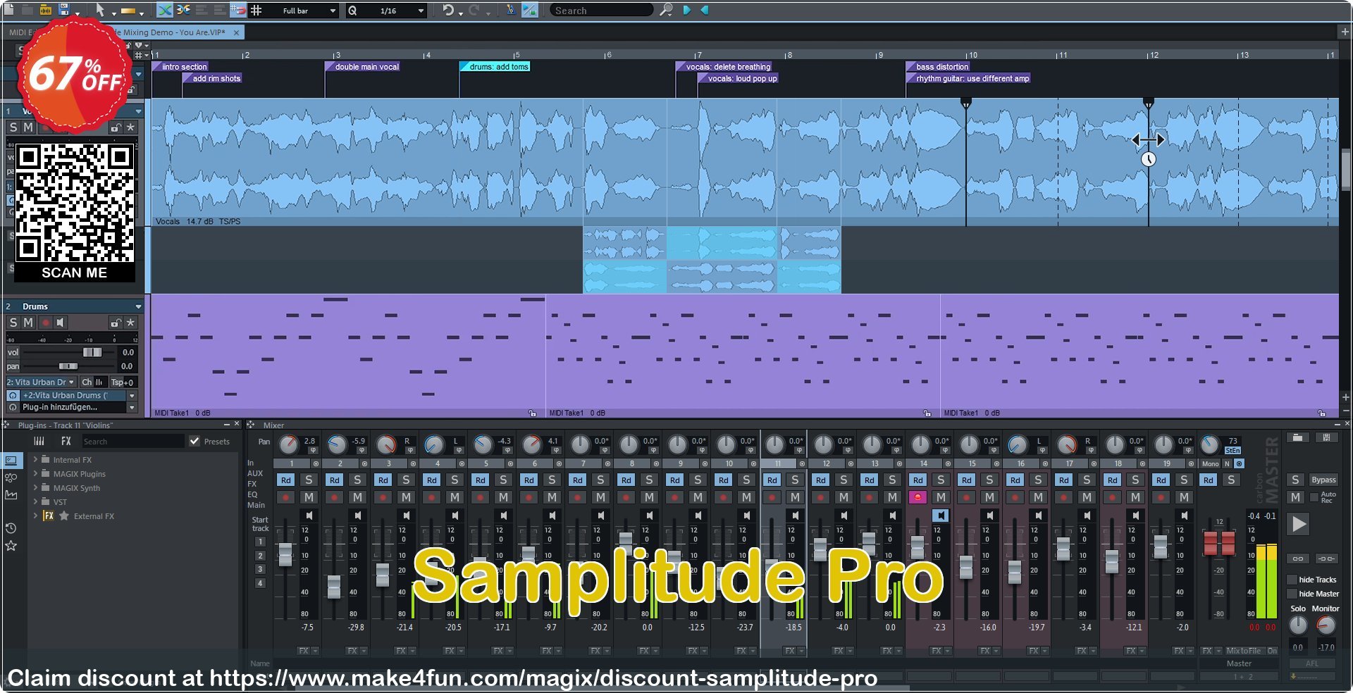 Samplitude Pro coupon codes for May Celebrations with 75% OFF, May 2025 - Make4fun