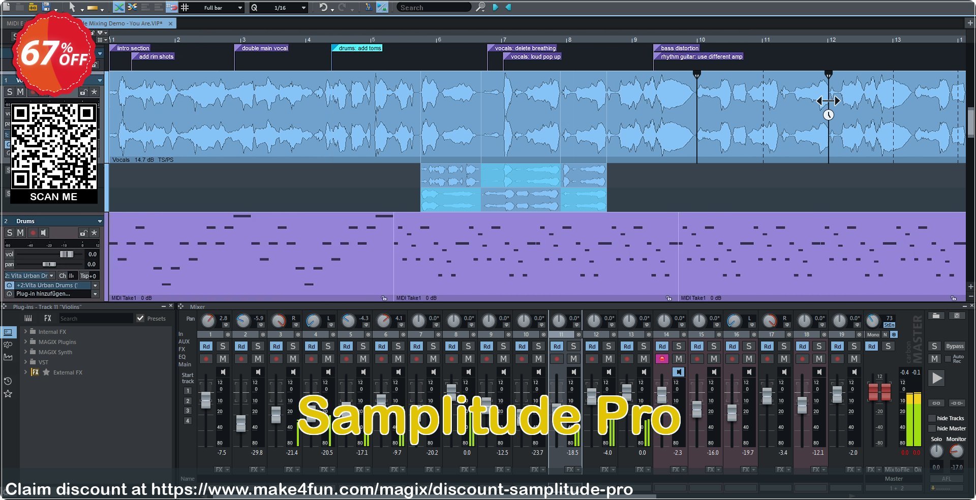 Samplitude pro coupon codes for May Celebrations with 75% OFF, May 2024 - Make4fun