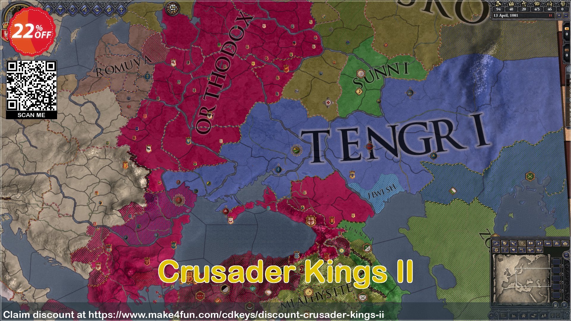 Crusader Kings coupon codes for Fool's Fun with 95% OFF, April 2025 - Make4fun