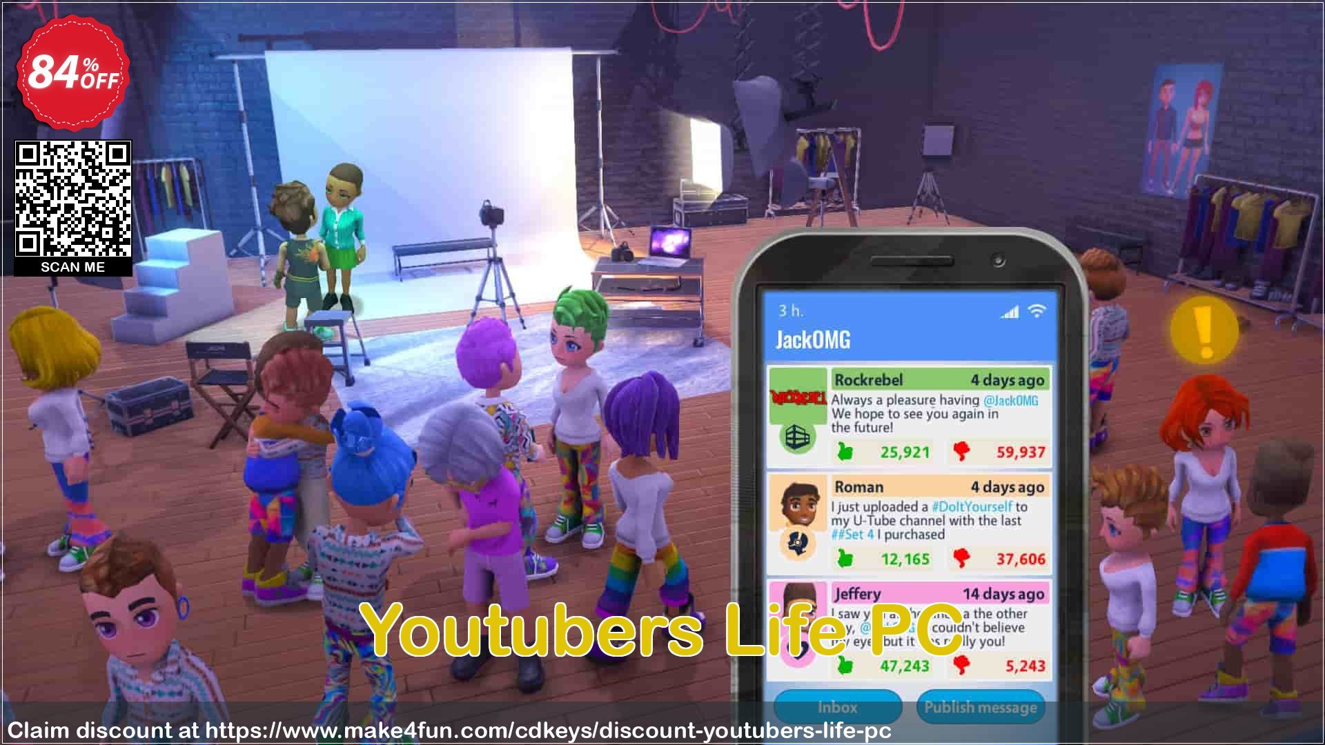 Youtubers Life Pc coupon codes for PB Lover's Day with 85% OFF, March 2025 - Make4fun