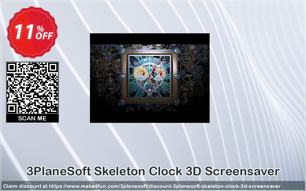 3planesoft Skeleton Clock 3d Screensaver coupon codes for Free-Work fête with 10% OFF, September 2025 - Make4fun