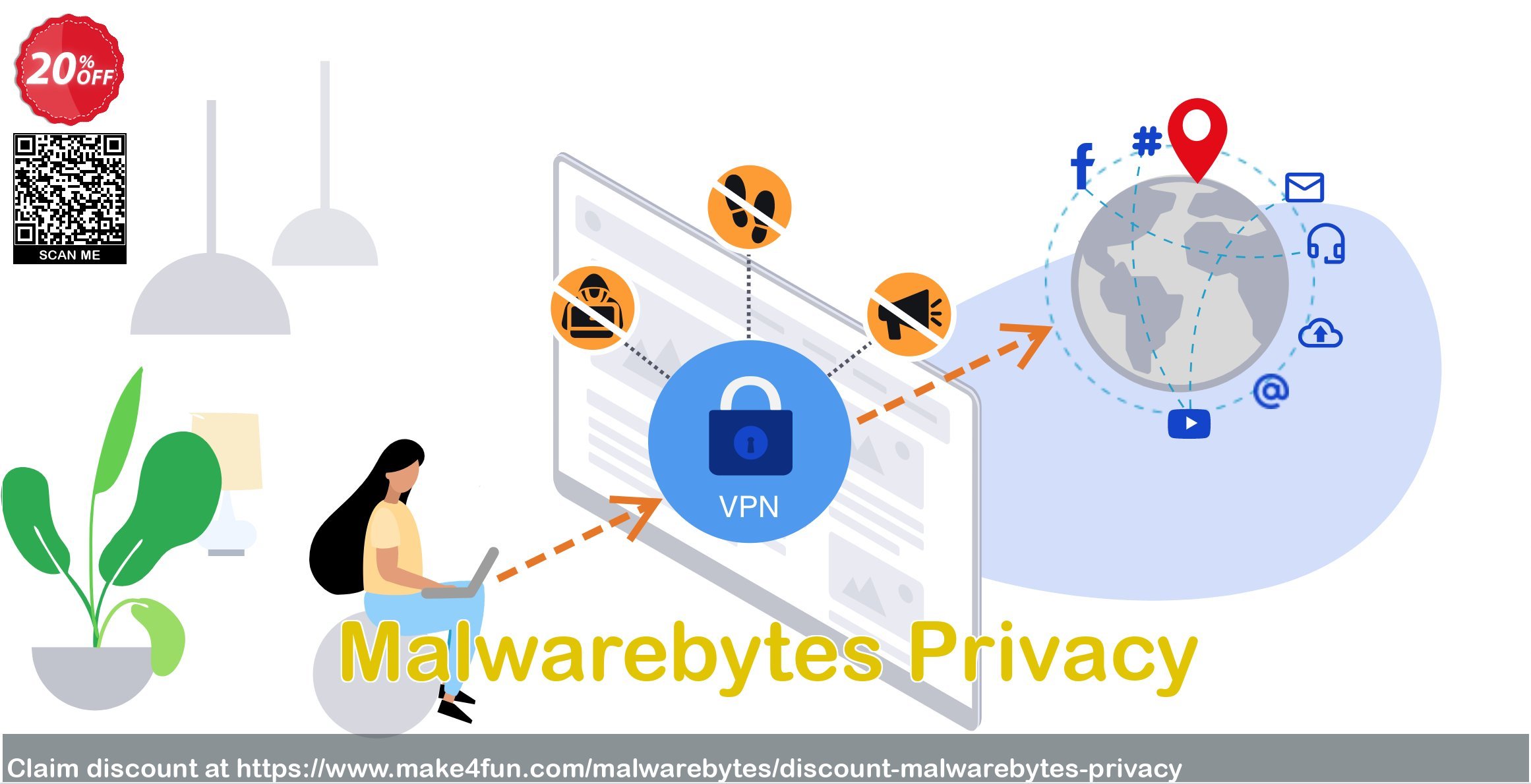 Malwarebytes Privacy coupon codes for Mom's Day with 25% OFF, May 2025 - Make4fun