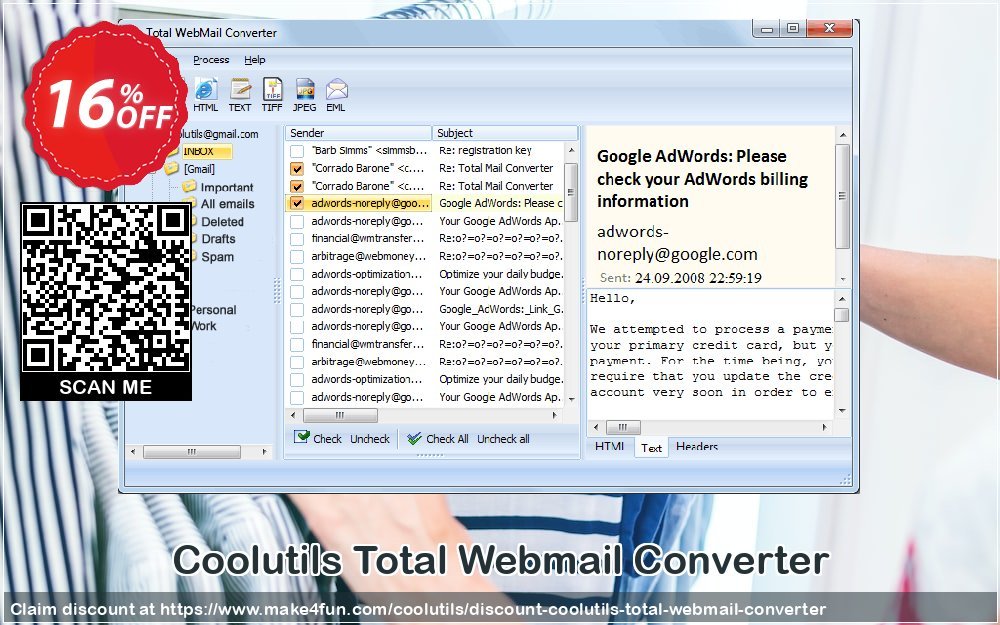 Coolutils Total Webmail Converter coupon codes for Teacher Appreciation with 30% OFF, May 2025 - Make4fun