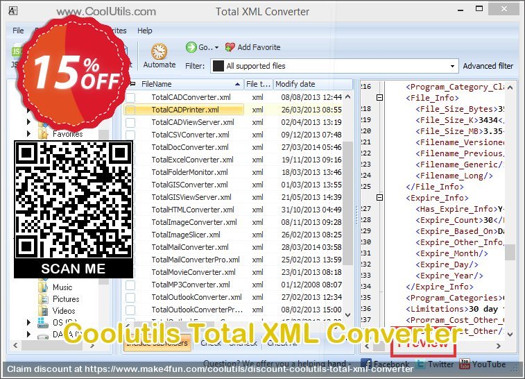 Coolutils total xml converter coupon codes for #mothersday with 30% OFF, May 2024 - Make4fun