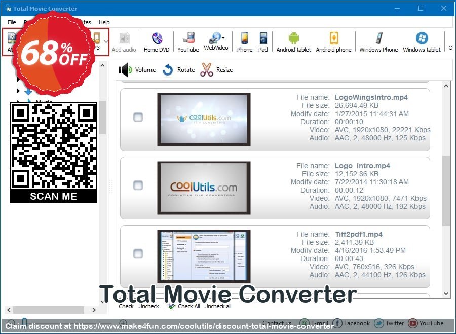 Total movie converter coupon codes for Mom's Special Day with 70% OFF, May 2024 - Make4fun