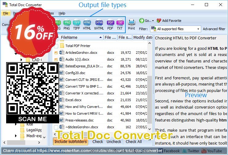 Total Doc Converter coupon codes for Teacher Appreciation with 35% OFF, May 2025 - Make4fun