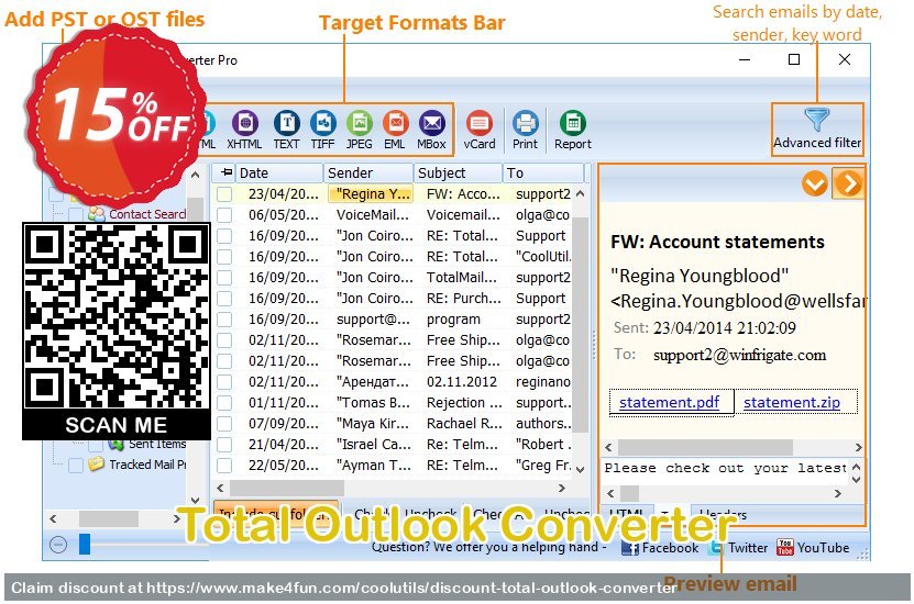 Total Outlook Converter coupon codes for Mom's Special Day with 30% OFF, May 2025 - Make4fun