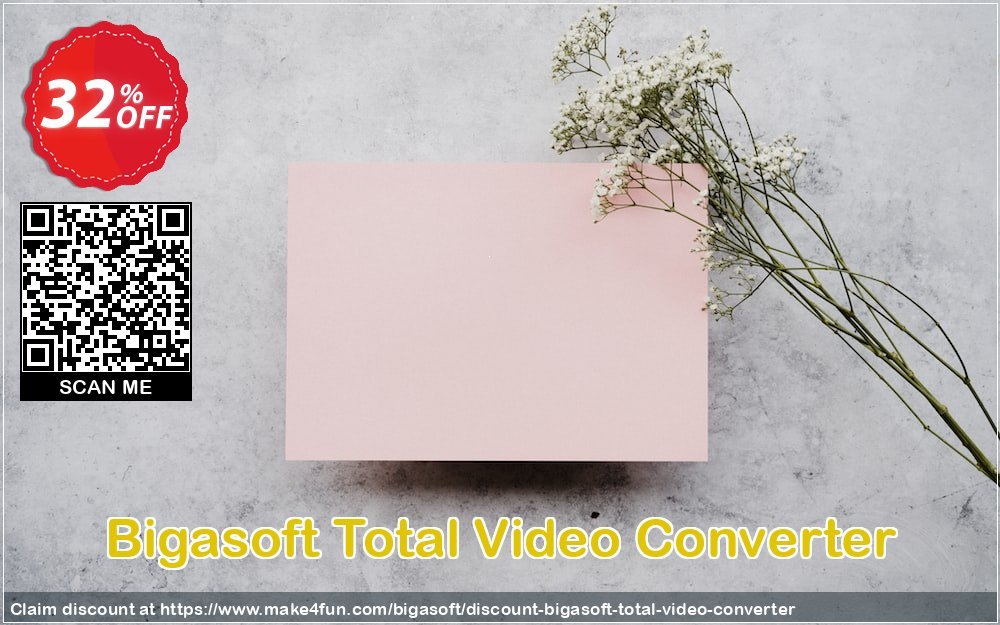 Bigasoft total video converter coupon codes for Mom's Special Day with 35% OFF, May 2024 - Make4fun