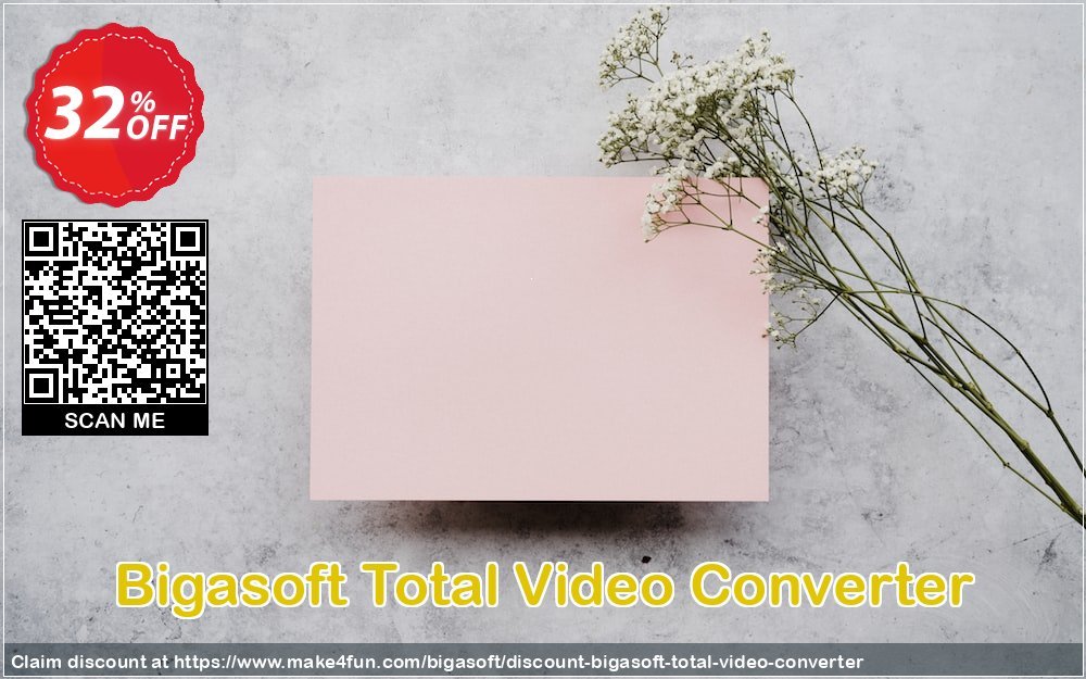 Bigasoft Total Video Converter coupon codes for Mom's Special Day with 35% OFF, May 2025 - Make4fun