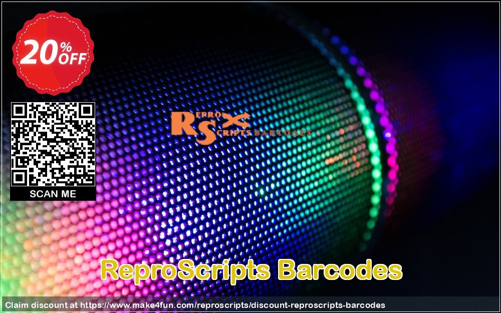 Reproscripts Barcodes coupon codes for May Celebrations with 25% OFF, May 2025 - Make4fun