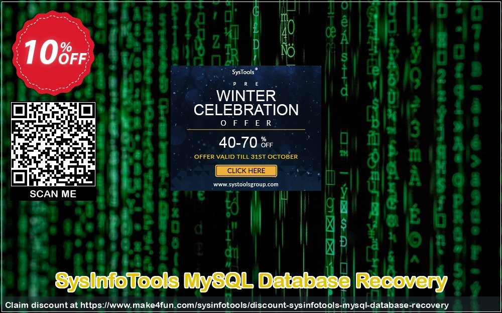 Sysinfotools mysql database recovery coupon codes for Mom's Special Day with 15% OFF, May 2024 - Make4fun