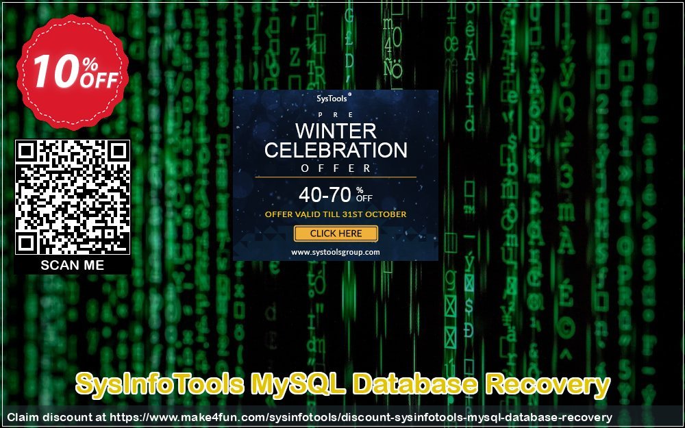 Sysinfotools Mysql Database Recovery coupon codes for Star Wars Fan Day with 15% OFF, May 2025 - Make4fun