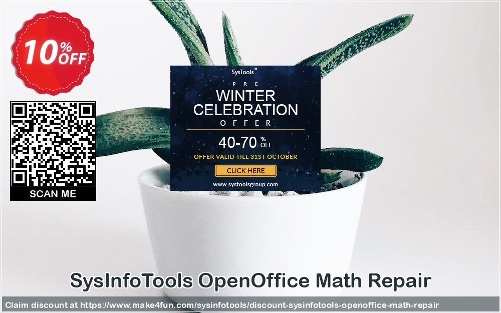 Sysinfotools Openoffice Math Repair coupon codes for May Celebrations with 15% OFF, May 2025 - Make4fun