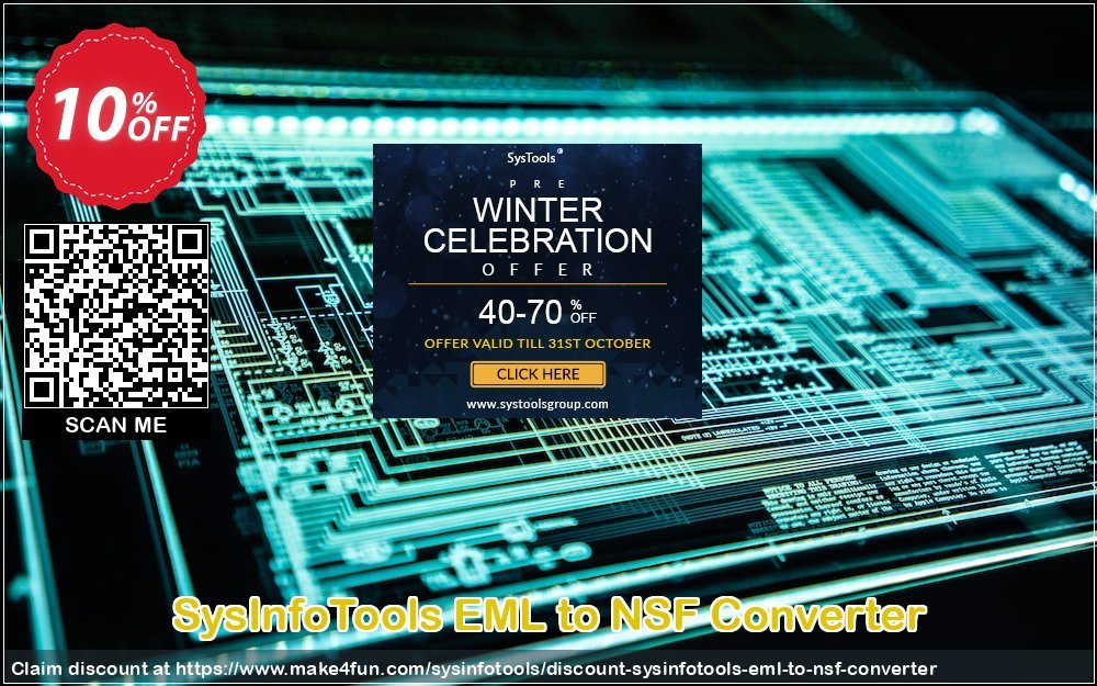 Sysinfotools Eml To Nsf Converter coupon codes for Mom's Special Day with 15% OFF, May 2025 - Make4fun