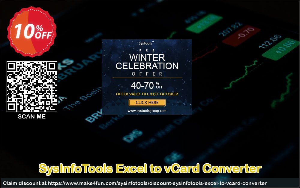 Sysinfotools Excel To Vcard Converter coupon codes for Mom's Day with 15% OFF, May 2025 - Make4fun