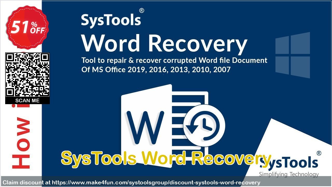 Systools word recovery coupon codes for Mom's Day with 55% OFF, May 2024 - Make4fun